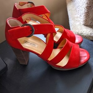 Paul Green Red Suede Sandles